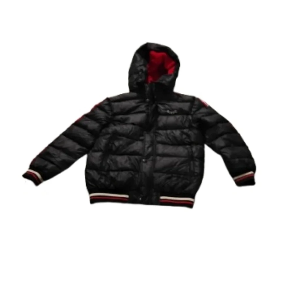 Diesel Boys Contrast Trim Hooded Puffer Jacket Down Fill Size 14